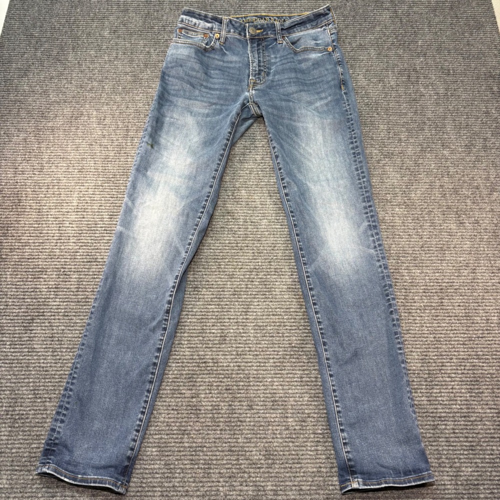 American Eagle‎ Slim Straight Extreme Flex Jeans Medium Wash 30x34 Blue Denim
